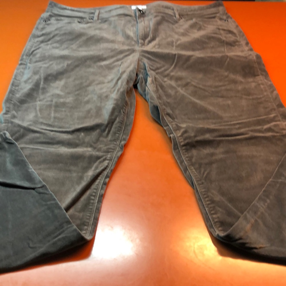 J. Jill Straight Leg Corduroy Pants in Olive Gray